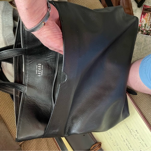 Excellent Condition *Lazaro* Brand Argentina Sleek Black Backpack/Tote - Picture 6 of 10